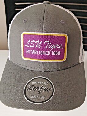 LSU Tigers Hat Zephyr Fitted Cap Hat NEW with Tags Adjustable Cotton Blend